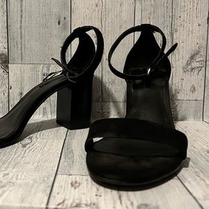 Black Strap Heels